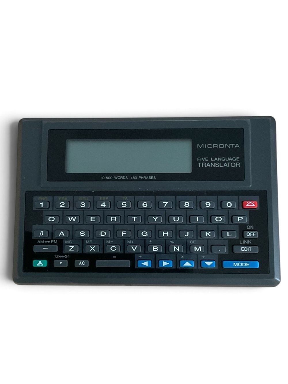 Micronta Five Language Translator/Calculator Gray Vintage VGC